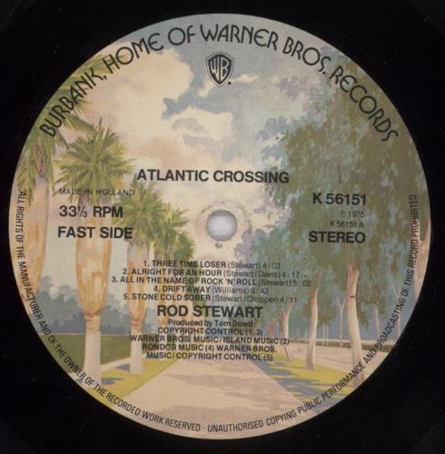 Rod Stewart Atlantic Crossing - Shrink vinyl LP album (LP record) UK RODLPAT836356