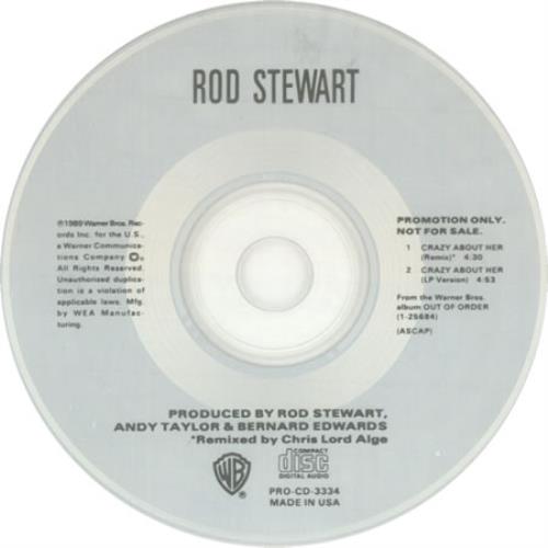Rod Stewart Crazy About Her CD single (CD5 / 5") US RODC5CR158596