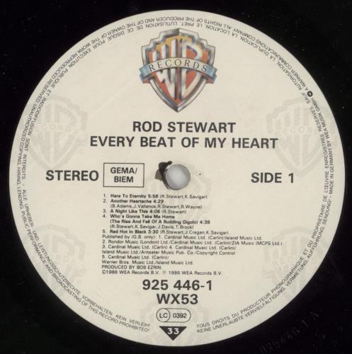 Rod Stewart Every Beat Of My Heart - Hype Sticker vinyl LP album (LP record) UK RODLPEV418550