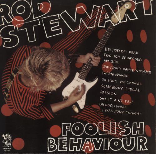 Rod Stewart Foolish Behaviour + Poster vinyl LP album (LP record) UK RODLPFO290745