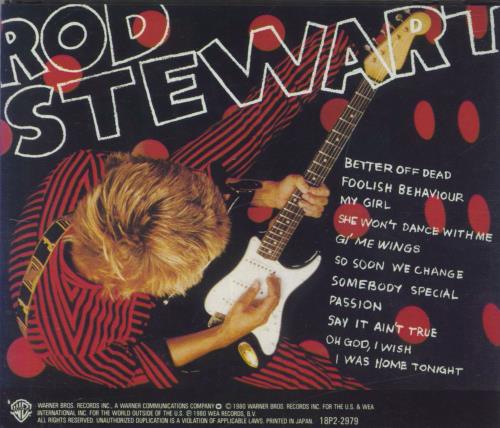 Rod Stewart Foolish Behaviour CD album (CDLP) Japanese RODCDFO37941