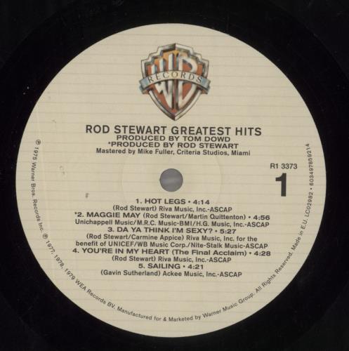 Rod Stewart Greatest Hits vinyl LP album (LP record) UK RODLPGR741400