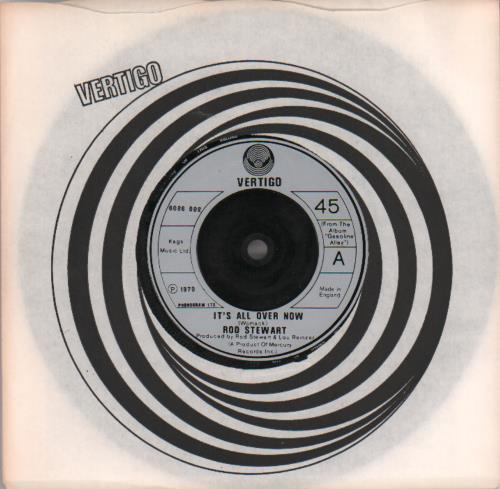 Rod Stewart It's All Over Now - inj 7" vinyl single (7 inch record / 45) UK ROD07IT648345