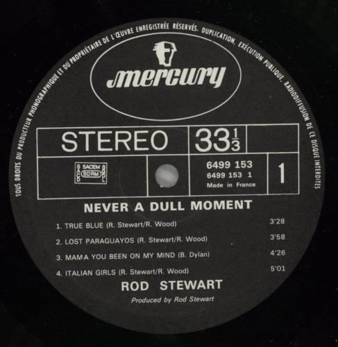 Rod Stewart Never A Dull Moment vinyl LP album (LP record) French RODLPNE628954