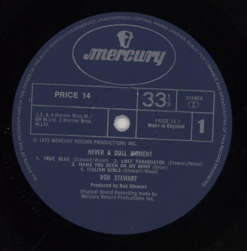 Rod Stewart Never A Dull Moment vinyl LP album (LP record) UK RODLPNE676667