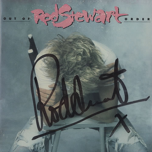 Rod Stewart Out Of Order - Autographed CD album (CDLP) US RODCDOU439593