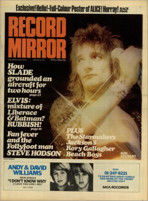 Rod Stewart Record Mirror - February 1973 magazine UK RODMARE496828
