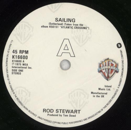 Rod Stewart Sailing 7" vinyl single (7 inch record / 45) UK ROD07SA498665
