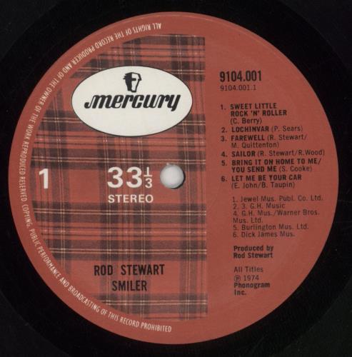 Rod Stewart Smiler vinyl LP album (LP record) UK RODLPSM371826