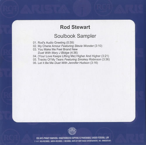 Rod Stewart Soulbook Sampler CD-R acetate US RODCRSO527208