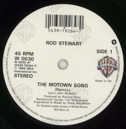 Rod Stewart The Motown Song 7" vinyl single (7 inch record / 45) UK ROD07TH49353