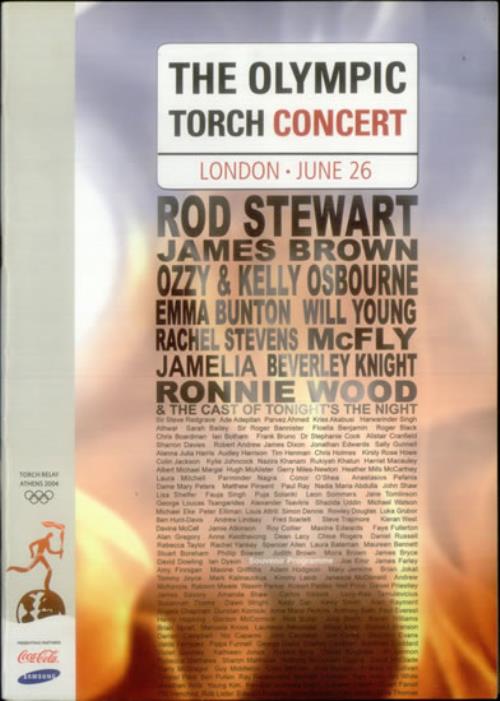 Rod Stewart The Olympic Torch Concert tour programme UK RODTRTH549425