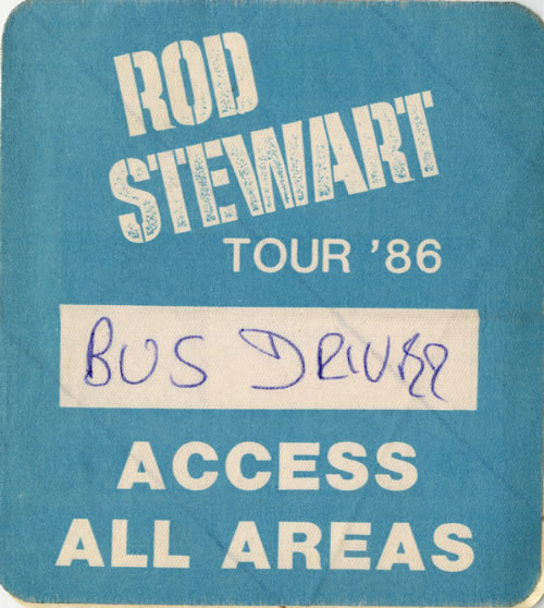 Rod Stewart Tour '86 tour pass UK RODTPTO556709