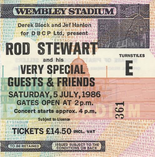 Rod Stewart Wembley Stadium concert ticket UK RODTIWE390518