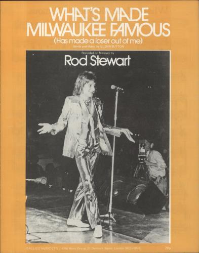 Rod Stewart What's Made Milwaukee Famous sheet music UK RODSMWH850271