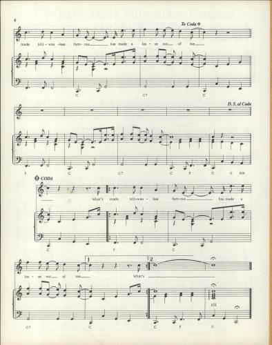 Rod Stewart What's Made Milwaukee Famous sheet music UK RODSMWH850271