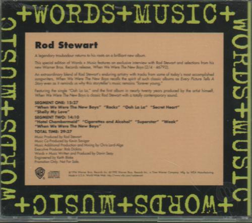 Rod Stewart Words + Music CD album (CDLP) US RODCDWO118232
