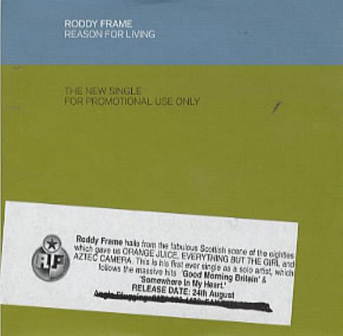 Roddy Frame Reason For Living CD single (CD5 / 5") UK RDFC5RE119206