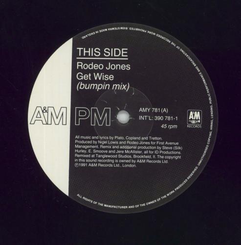 Rodeo Jones Get Wise! - Stickered sleeve 12" vinyl single (12 inch record / Maxi-single) UK RWP12GE859600