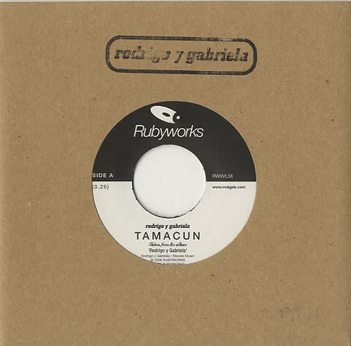 Rodrigo Y Gabriela Tamacun 7" vinyl single (7 inch record / 45) UK RY107TA353102