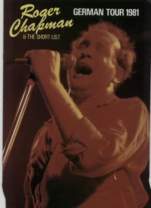 Roger Chapman German Tour 1981 tour programme German RGCTRGE595256