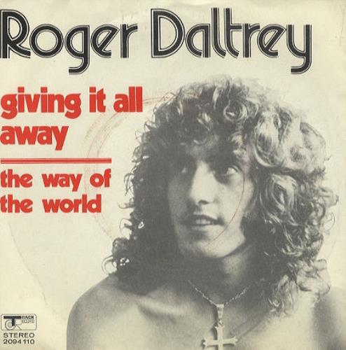 Roger Daltrey Giving It All Away 7" vinyl single (7 inch record / 45) Dutch RGD07GI214279