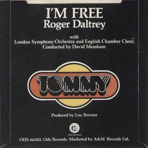 Roger Daltrey I'm Free 7" vinyl single (7 inch record / 45) UK RGD07IM116649