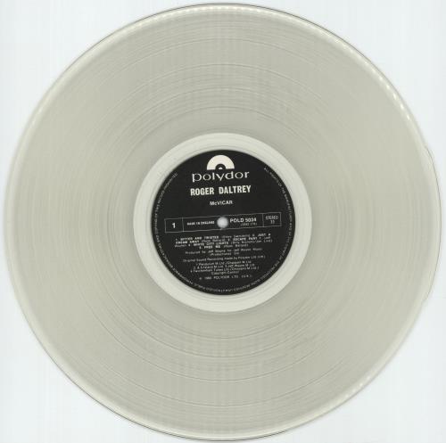 Roger Daltrey McVicar - Clear Vinyl + EX vinyl LP album (LP record) UK RGDLPMC778414