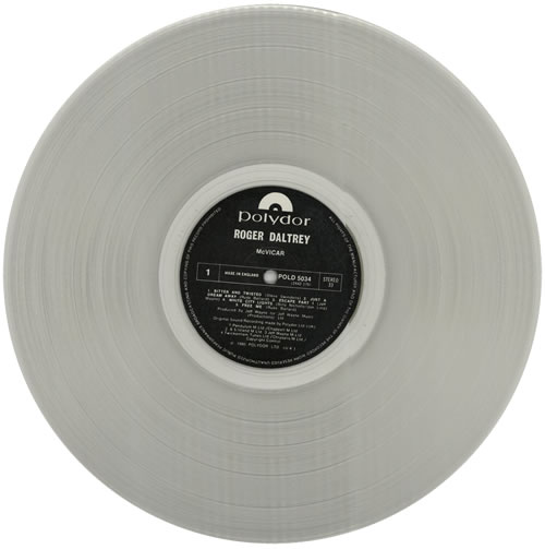Roger Daltrey McVicar - Clear Vinyl - deletion hole vinyl LP album (LP record) UK RGDLPMC32648