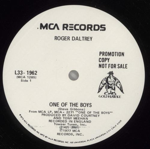 Roger Daltrey One Of The Boys 12" vinyl single (12 inch record / Maxi-single) US RGD12ON104953