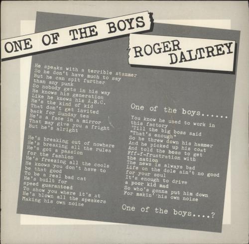 Roger Daltrey One Of The Boys 7" vinyl single (7 inch record / 45) UK RGD07ON118953