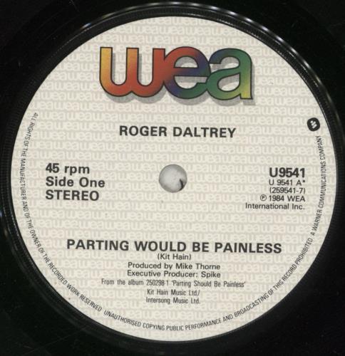 Roger Daltrey Parting Would Be Painless 7" vinyl single (7 inch record / 45) UK RGD07PA129946