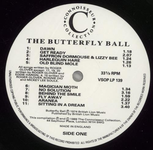 Roger Glover The Butterfly Ball/Wizard's Convention 2-LP vinyl record set (Double LP Album) UK RGV2LTH681182