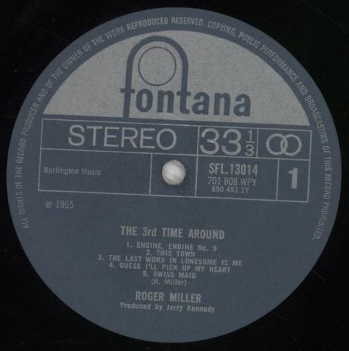 Roger Miller The 3rd Time Around vinyl LP album (LP record) UK 78MLPTH851828