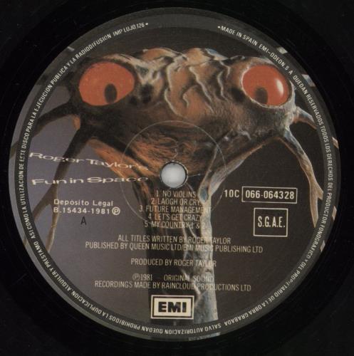Roger Taylor Fun In Space vinyl LP album (LP record) Spanish ROGLPFU864930