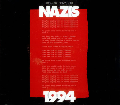 Roger Taylor Nazis 1994 CD single (CD5 / 5") UK ROGC5NA28417