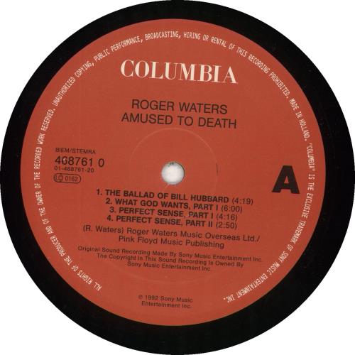 Roger Waters Amused To Death - 1st 2-LP vinyl record set (Double LP Album) Dutch RWA2LAM707128