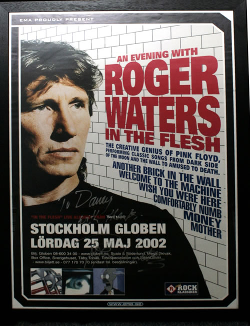Roger Waters An Evening With Roger Waters: In The Flesh - Autographed memorabilia Swedish RWAMMAN549080
