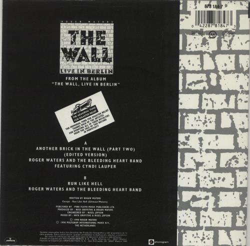 Roger Waters Another Brick In The Wall 7" vinyl single (7 inch record / 45) Spanish RWA07AN171147