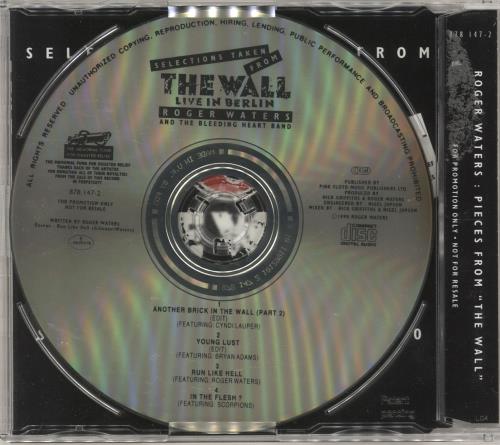 Roger Waters Pieces From The Wall CD single (CD5 / 5") UK RWAC5PI20551