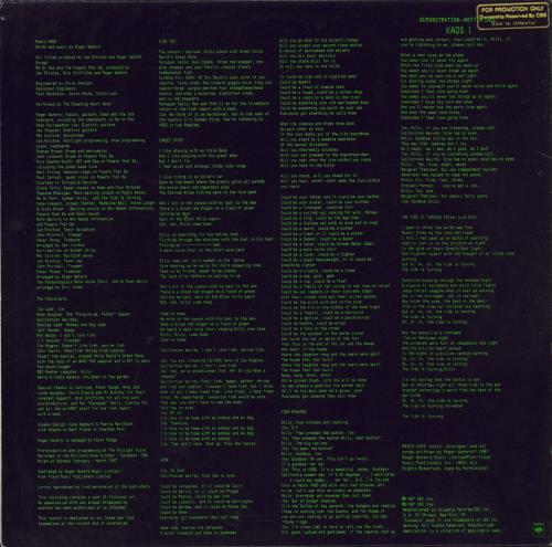 Roger Waters Radio K.A.O.S. vinyl LP album (LP record) US RWALPRA22848