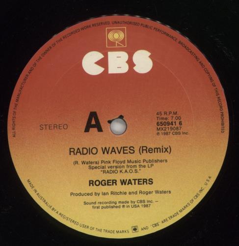Roger Waters Radio Waves 12" vinyl single (12 inch record / Maxi-single) Australian RWA12RA871913
