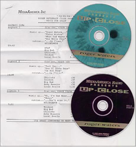 Roger Waters Up Close 2 CD album set (Double CD) US RWA2CUP200144