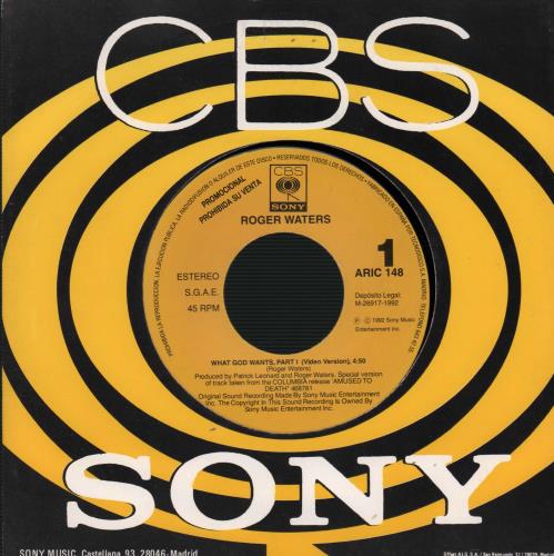 Roger Waters What God Wants, Part I (Video Version) 7" vinyl single (7 inch record / 45) Spanish RWA07WH662512