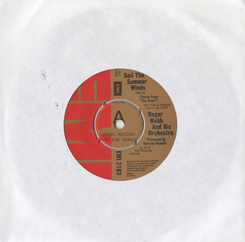 Roger Webb Sail The Summer Winds 7" vinyl single (7 inch record / 45) UK RWB07SA484590