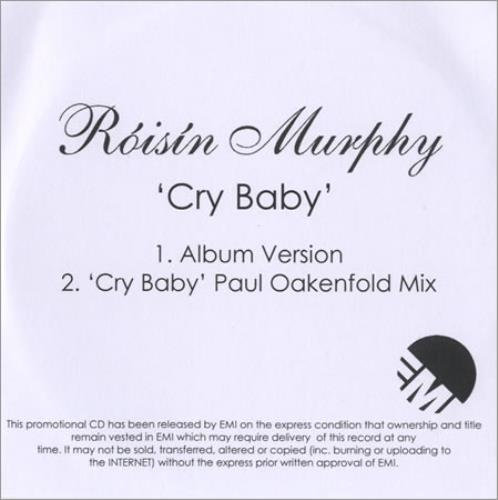Roisin Murphy Cry Baby CD-R acetate UK RMPCRCR419373