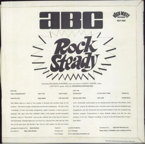 Roland Alphonso ABC Rocksteady vinyl LP album (LP record) UK RL0LPAB809565