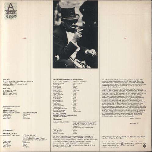 Roland Kirk Boogie-Woogie String Along For Real vinyl LP album (LP record) US LKKLPBO551411