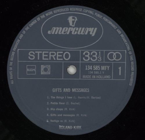 Roland Kirk Gifts And Messages vinyl LP album (LP record) Dutch LKKLPGI866506