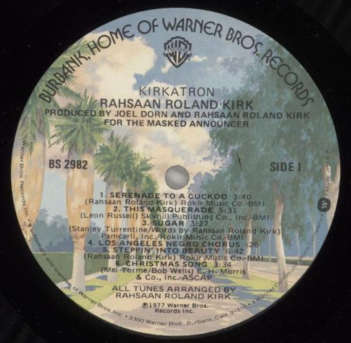 Roland Kirk Kirkatron vinyl LP album (LP record) US LKKLPKI837676